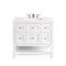 James Martin Vanities Breckenridge 36in Single Vanity, Bright White w/ 3 CM White Zeus Top 330-V36-BW-3WZ - alternate 6